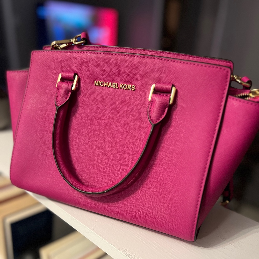 Michael Kors Fuchsia Satchel Bag